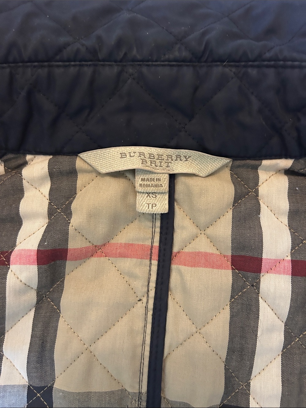 Burberry Navy Raincoat with Signature Check Lining - Picture 3 of 6